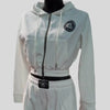 Giacca Donna Con Cappuccio Bianco - Art.6586 - XS / 95% Poliestere, 5% Elastan - Giacca con Cappuccio