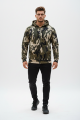 Giacca Con Zip E Cappuccio Mimetico- Art. 6328