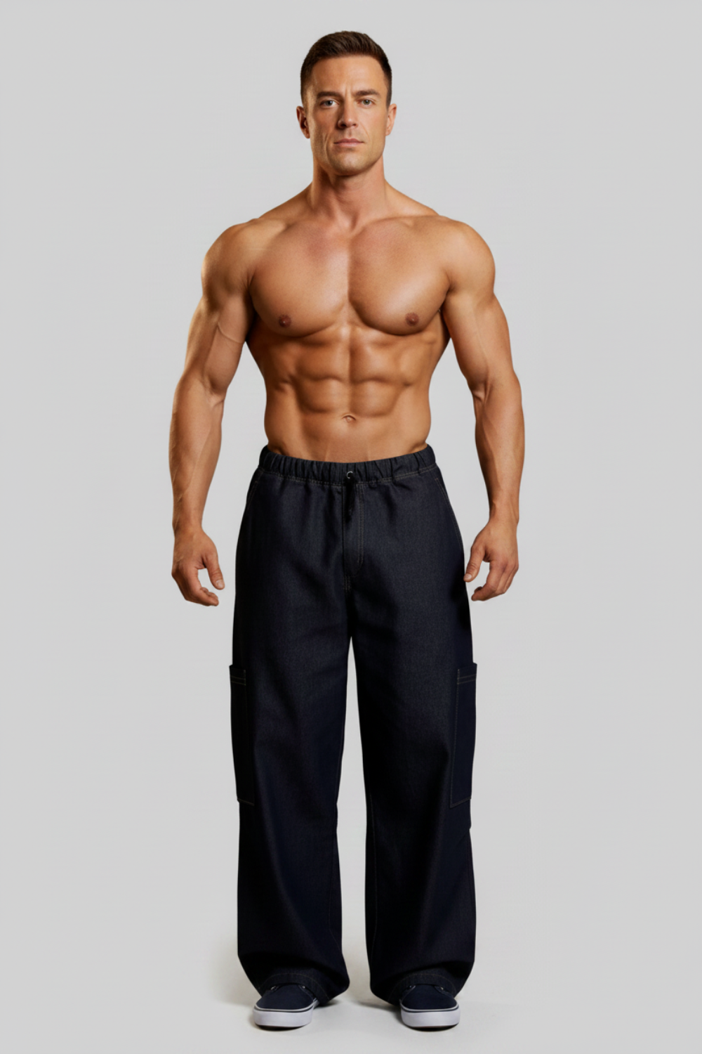 Jeans Unisex Bodybuilding Colore Jeans Nero Art.DN80