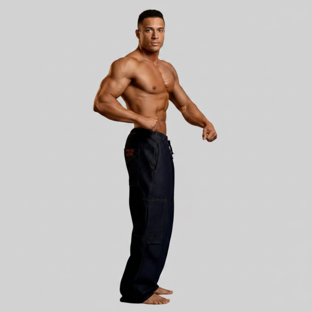 Jeans Unisex Bodybuilding Colore Jeans Nero Art.DN80