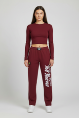Pantaloni Allenamento Bodybuilding Unisex Bordeaux - Art.252