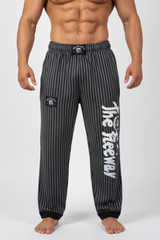 Pantaloni Allenamento Bodybuilding Grigio/Righe Nere Unisex Art.253