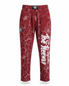 Pantaloni Allenamento Bodybuilding Unisex Bordeaux Marmorizzato - Art.252 - XS / Marmorizzato Bordeaux - Pantaloni