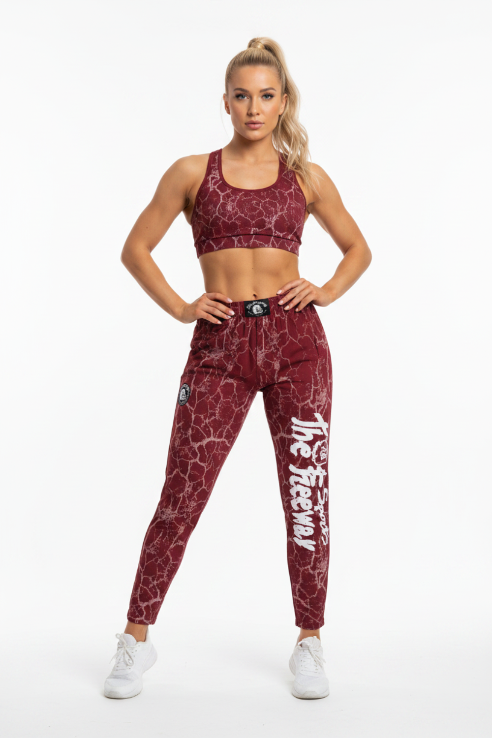 Pantaloni Allenamento Bodybuilding Unisex Bordeaux Marmorizzato - Art.252