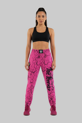 Pantaloni Allenamento Bodybuilding Unisex FUXIA Marmorizzato - Art.252