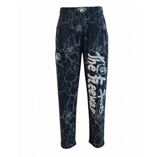 Pantaloni Allenamento Bodybuilding Unisex Nero Marmorizzato - Art.252 - Pantaloni Bodybuilding Unisex