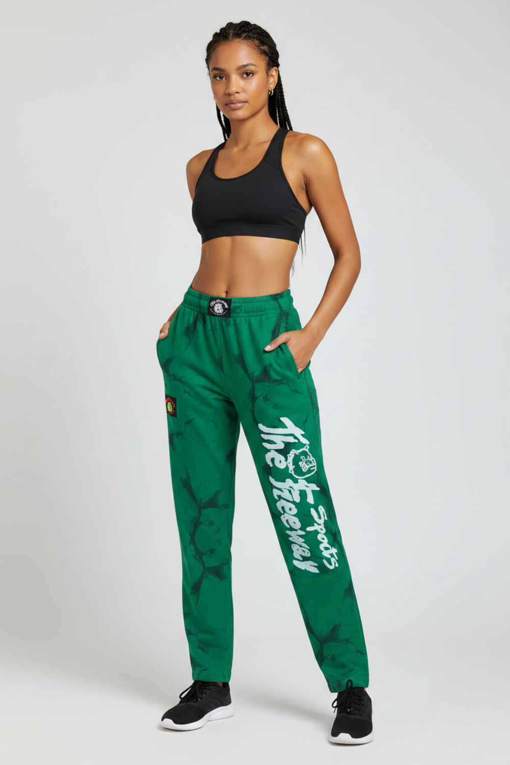 Pantaloni Allenamento Bodybuilding Unisex Verde Marmorizzato - Art.252