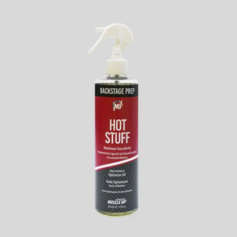 ProTan Hot Stuff Backstage Prep 355 ml per valorizzare la definizione muscolare nelle gare di bodybuilding