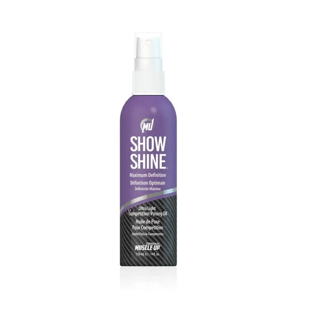 Show Shine spray per definizione muscolare nelle gare di bodybuilding